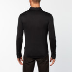 Long-Sleeve Button Down Collar Shirt // Black (S)