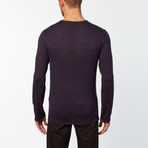 Long-Sleeve Crew Neck Sweater // Plum Wood (M)