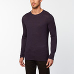 Long-Sleeve Crew Neck Sweater // Plum Wood (M)