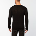 Long-Sleeve Crew Neck Sweater // Black (XL)