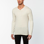 Long-Sleeve Snap Henley // Ivory (S)