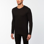 Long-Sleeve Crew Neck // Black (S)