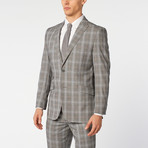 Notch Lapel Jacket // Black + White Plaid (US: 42R)