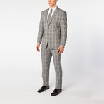 Notch Lapel Jacket // Black + White Plaid (US: 42R)