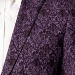 Notch Lapel Jacket // Purple Jacquard (US: 44R)