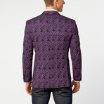 Notch Lapel Jacket // Purple Jacquard (US: 44R)