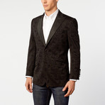 Notch Lapel Jacket // Black Paisley (US: 36S)