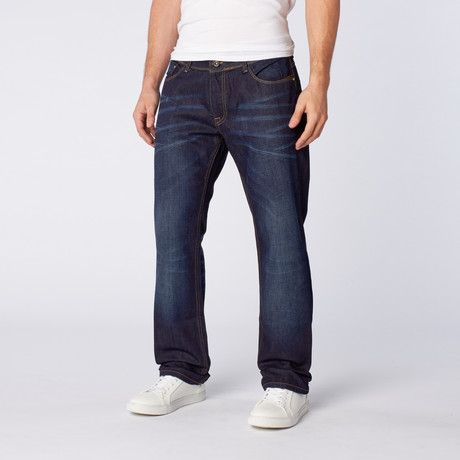 Cuffed Jeans // Navy (30WX32L)