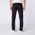 Skinny Washed Moto Jeans // Navy (33WX34L)