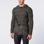 Asymmetric Fitted Sweater // Dark Grey (XL)