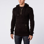 Knit Hooded Sweater // Black (3XL)
