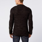 Patch Shoulder Fitted Sweater // Black (2XL)