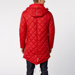 Long Puffer Coat // Red (3XL)