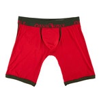 AnatoFREE Basics Boxer Brief 9 Inch Leg // Cranberry (Small)