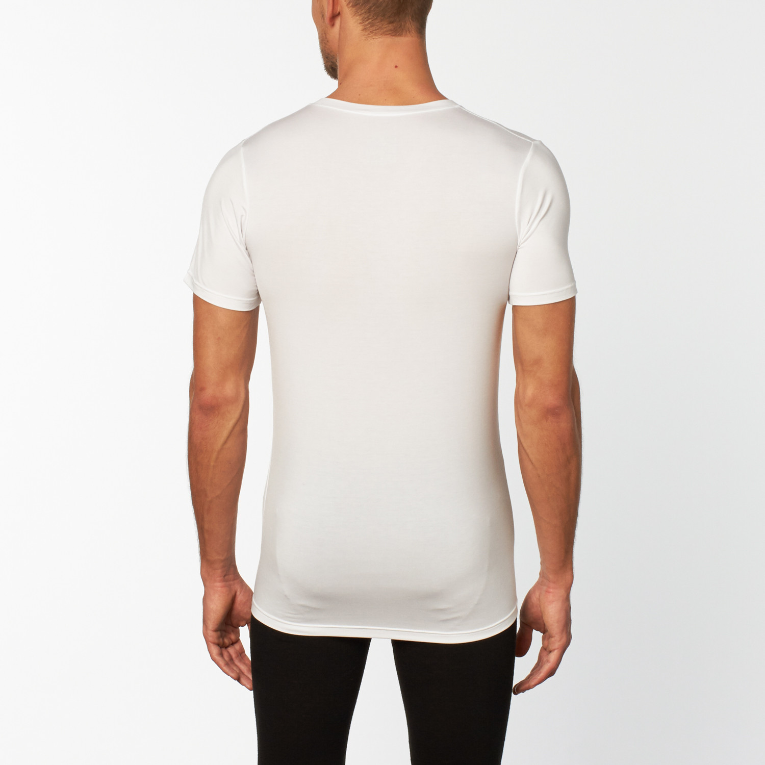 V-Neck Short-Sleeve Undershirt // White (Small) - Obviously Underwear ...