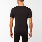 V-Neck Short-Sleeve Undershirt // Black (Small)