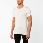 Crew Neck Short-Sleeve Undershirt // White (Small)