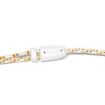 Tweedz Earbuds // White + Gold