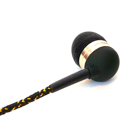 Tweedz Earbuds // Black + Gold