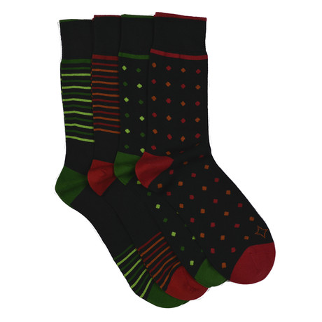 Luxury Red + Green // Set of 4 (Sizes 7-9)