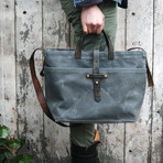 Waxed Canvas Tote (Moss)