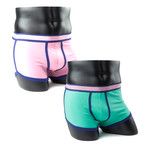 Boxer Briefs // Preppy Pink + Green // Pack of 2 (S)