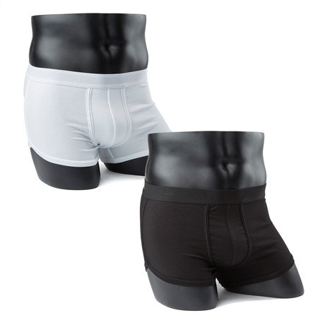 Boxer Briefs // Classic White + Black // Pack of 2 (S)