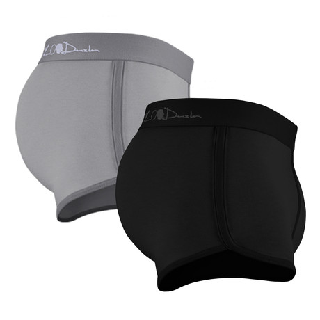 Boxer Briefs // Silver Grey + Classic Black // Pack of 2 (S)