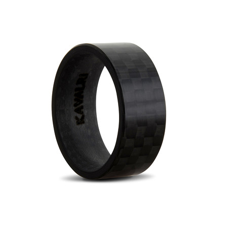 Carbon Fiber Ring // Black (Size 8)
