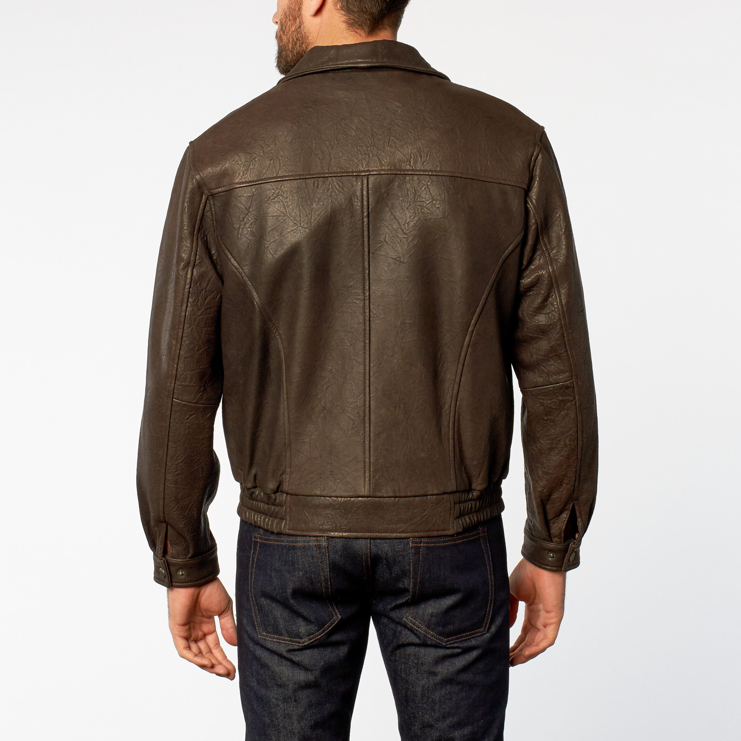 Simple Bomber Jacket // Taupe Brown (S) - Fall Leather Jackets - Touch ...