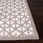 Fables Area Rug // Chenille Ivory + Gray (5' X 7.6')