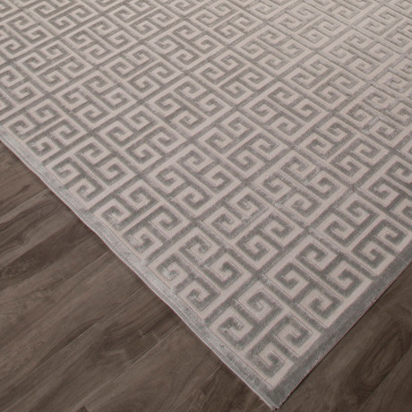 Fables Area Rug // Ivory + Blue (5' X 7.6')