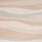 Coastal Tides Area Rug // Beige + Blue (2' X 3')