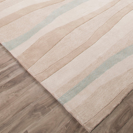 Coastal Tides Area Rug // Beige + Blue (2' X 3')