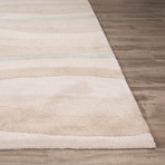 Coastal Tides Area Rug // Beige + Blue (2' X 3')