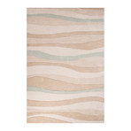 Coastal Tides Area Rug // Beige + Blue (2' X 3')