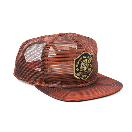 DFA Fog Camo Mesh Snapback // Rust