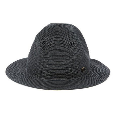 Smokey Full Brim Straw Hat // Black