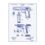 Sp milt browning firearm 984 519 white grid blue ink 24 inches recovered small