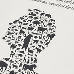 Victor Hugo // Animal Inside Poster