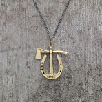 Mantribute Pendant // Brass