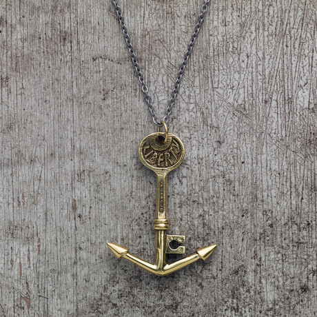 Liberty Key Pendant // Brass