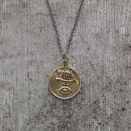 Explorer's Fortune Pendant // Brass