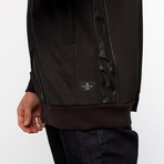 Thread Workshop // Leather Panel Track Jacket // Scuba Black (XL)