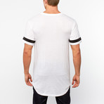 Thread Workshop // Mesh Side Zip Tee // White (S)