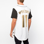 Thread Workshop // Side Zip Baseball Jersey // 11K White (S)