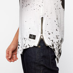 Thread Workshop // Side Zip Tail Tee // Brush White (2XL)