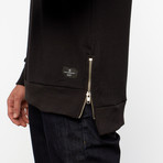 Thread Workshop // Side Zip Pullover // Black (S)