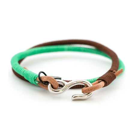 Green Brown Wraparound Bracelet