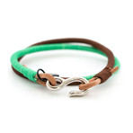 Green Brown Wraparound Bracelet